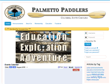 Tablet Screenshot of palmettopaddlers.org